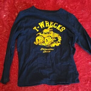Old Navy T-Wrecks Demolition Derby Long Sleeve Tee 5T